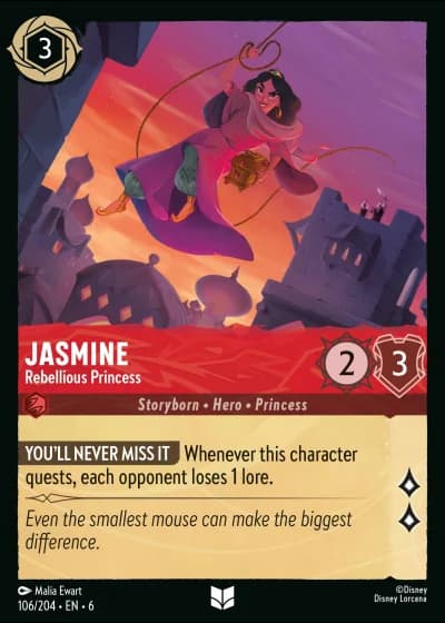 Jasmine - Rebellious Princess #106/204 — Azurite Sea