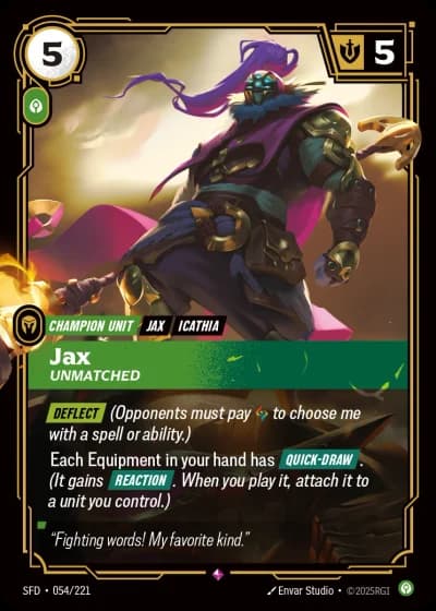 Jax, Unmatched #054/303 — Spiritforged