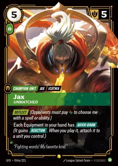 Jax, Unmatched #054a/303 — Spiritforged