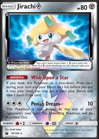 Jirachi Prism Star #97/168 — Celestial Storm