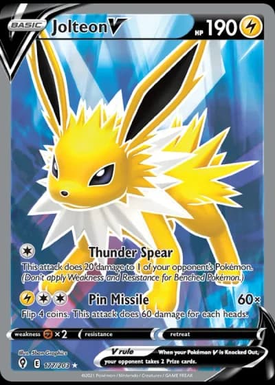 Jolteon V #177/203 — Evolving Skies