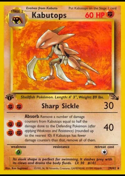 Kabutops #24/62 — Fossil