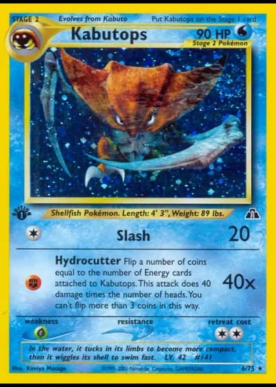 Kabutops #6/75 — Neo Discovery