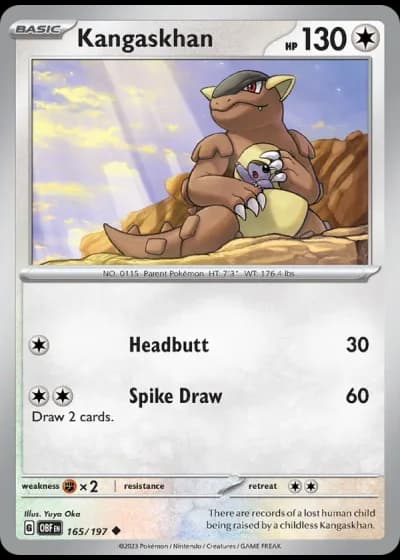 Kangaskhan #165/197 — Obsidian Flames