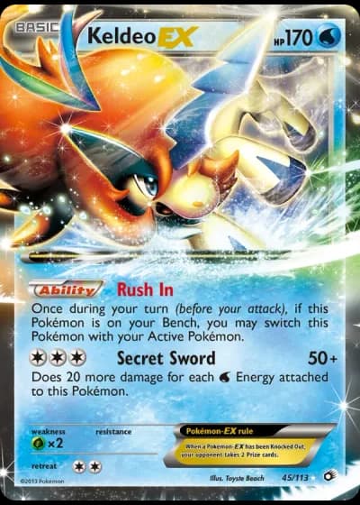 Keldeo EX #45/113 — Legendary Treasures