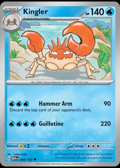 Kingler #099/165 — 151