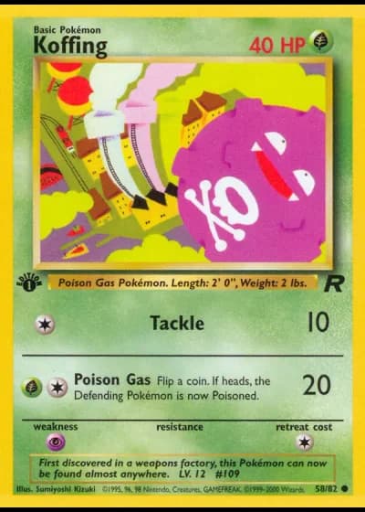 Koffing #58/82 — Team Rocket