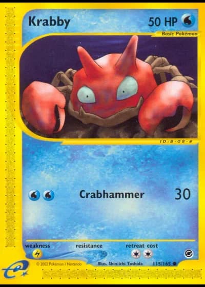 Krabby #115/165 — Expedition Base Set
