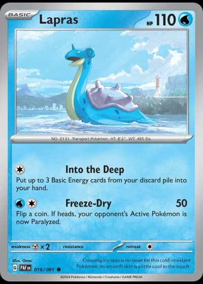 Lapras #016/91 — Paldean Fates