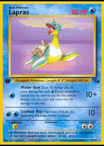 Lapras #25/62 — Fossil