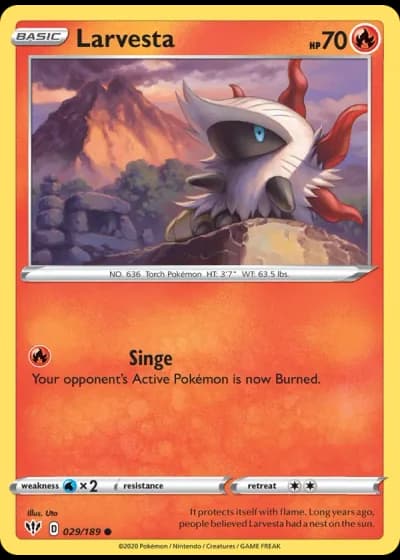 Larvesta #29/189 — Darkness Ablaze