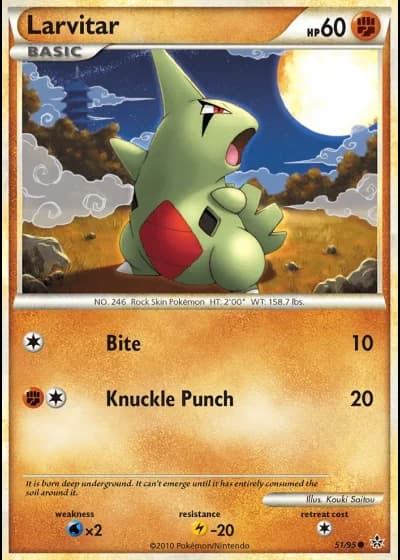 Larvitar #51/95 — Unleashed