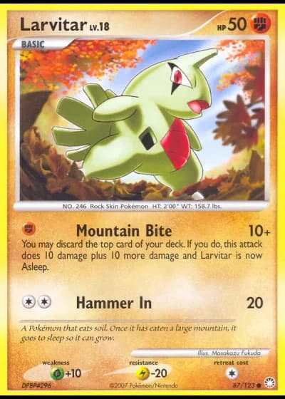 Larvitar #87/123 — Mysterious Treasures
