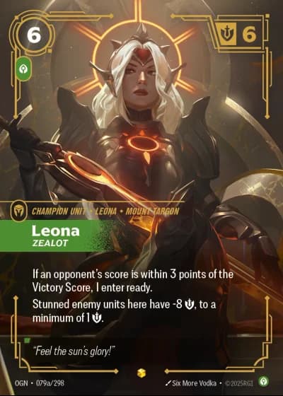 Leona, Zealot #079a/352 — Origins
