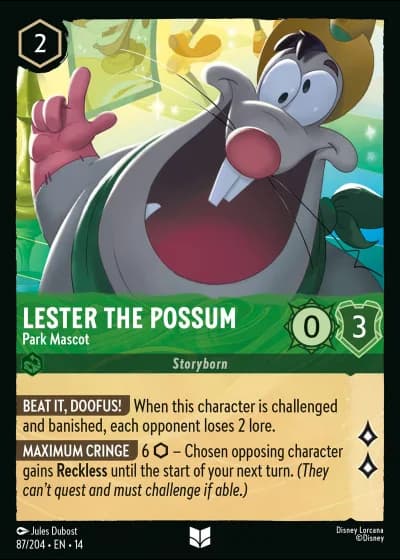 Lester the Possum - Park Mascot #87/257 — Hyperia City