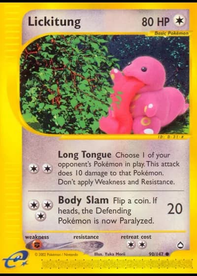 Lickitung #90/147 — Aquapolis