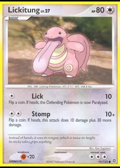 Lickitung #91/132 — Secret Wonders