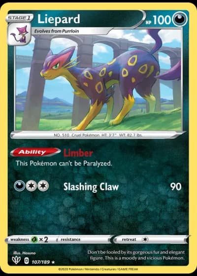 Liepard #107/189 — Darkness Ablaze