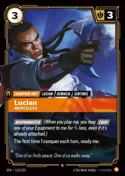 Lucian, Merciless #113/303 — Spiritforged