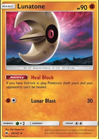 Lunatone #68/147 — Burning Shadows