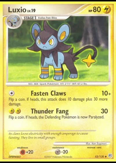 Luxio (STAFF Prerelease) #52/130 — Diamond & Pearl