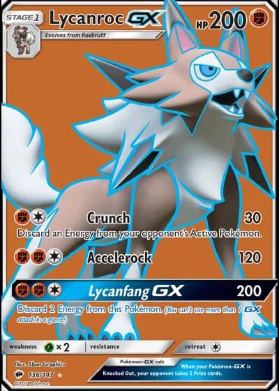 Lycanroc GX #136/147 — Burning Shadows