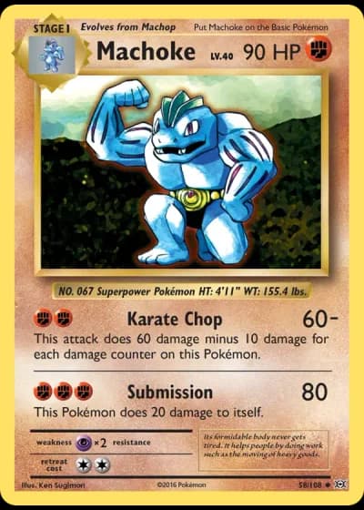 Machoke #58/108 — Evolutions