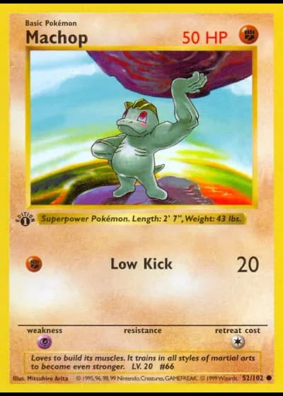 Machop #52/12 — Trainer Deck A
