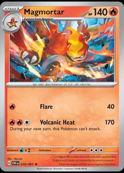Magmortar #010/91 — Paldean Fates
