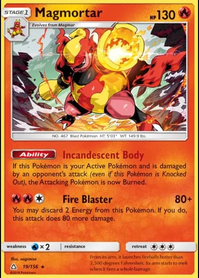 Magmortar #19/156 — Ultra Prism
