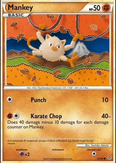 Mankey #53/95 — Unleashed