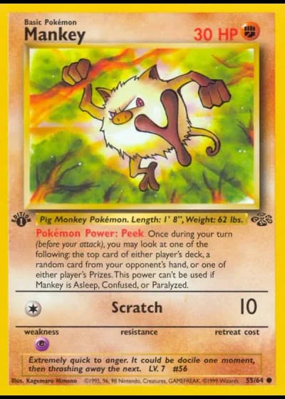 Mankey #55/64 — Jungle