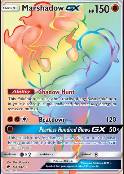 Marshadow GX #156 — Burning Shadows