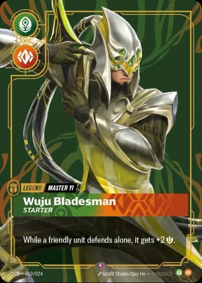 Master Yi, Wuju Bladesman #019/24 — Proving Grounds