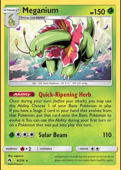 Meganium #8/214 — Lost Thunder