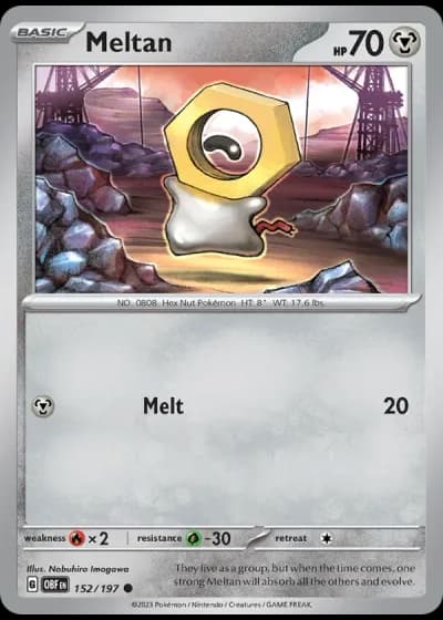 Meltan #152/197 — Obsidian Flames
