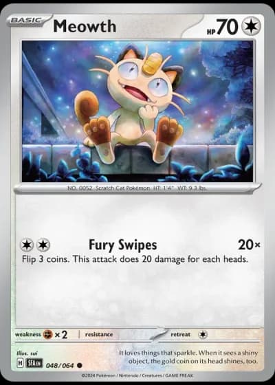 Meowth #048/64 — Shrouded Fable