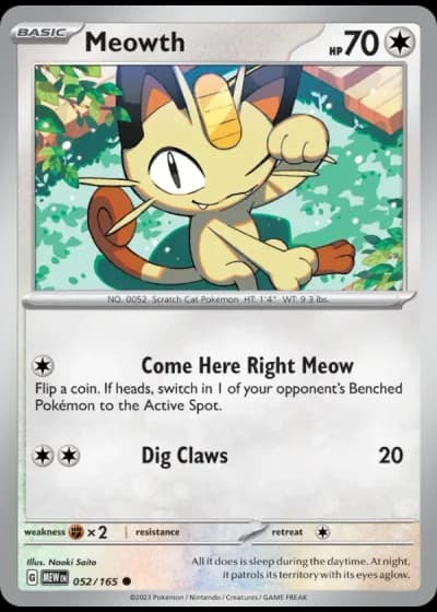 Meowth #052/165 — 151