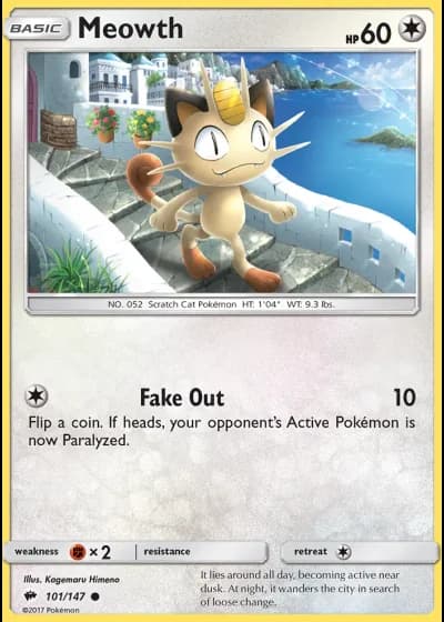 Meowth #101/147 — Burning Shadows