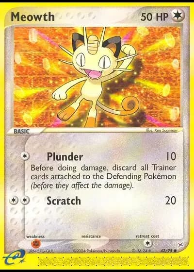 Meowth #42/95 — EX Team Magma vs Team Idro