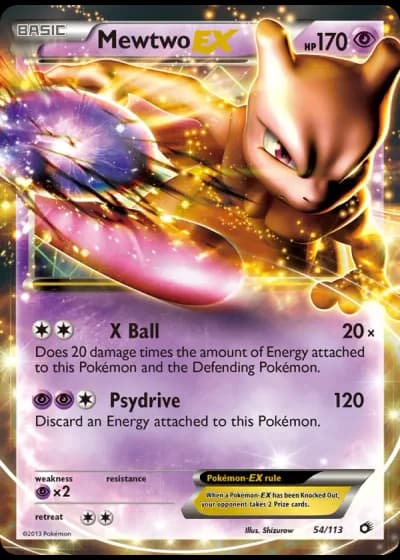 Mewtwo-EX #54-bw11/70 — World Championships 2014