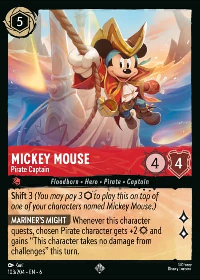 Mickey Mouse - Pirate Captain #103/204 — Azurite Sea
