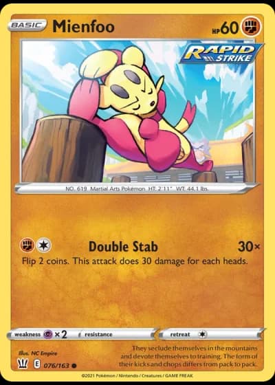 Mienfoo #76/163 — Battle Styles