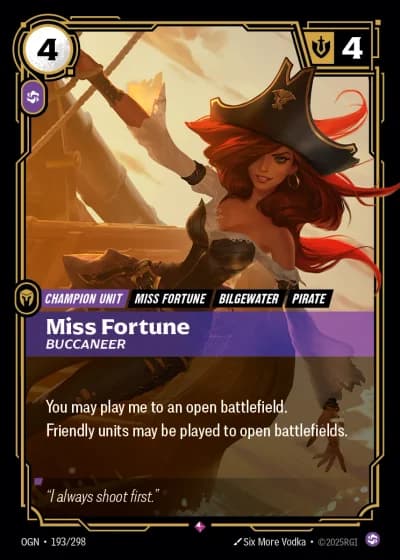 Miss Fortune, Buccaneer #193/352 — Origins