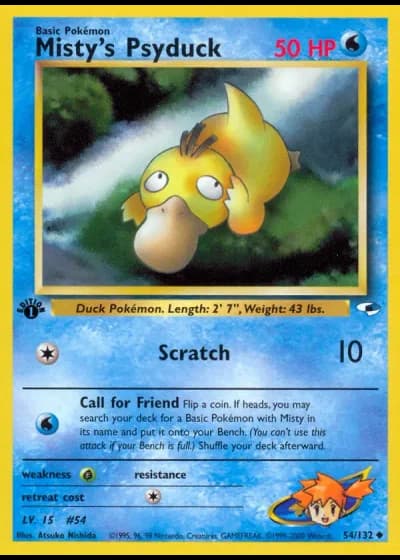 Misty's Psyduck #54/132 — Gym Heroes