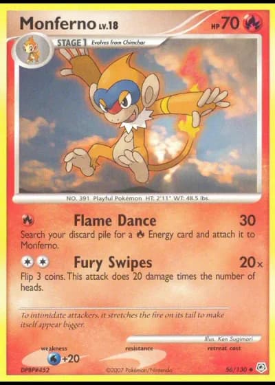 Monferno #56/130 — Diamond & Pearl