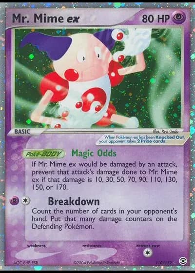 Mr. Mime ex #110/112 — EX RossoFuoco e VerdeFoglia