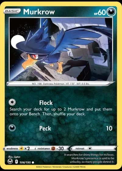 Murkrow #106/195 — Silver Tempest