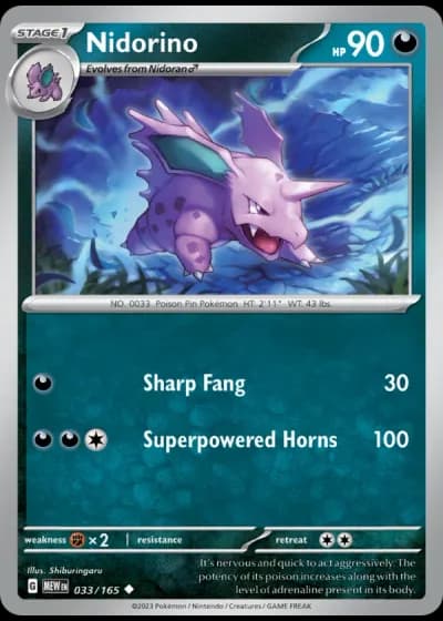 Nidorino #033/165 — 151