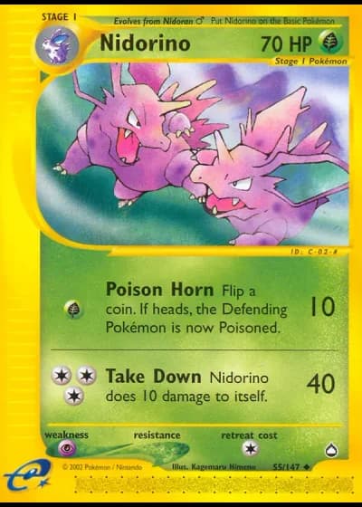 Nidorino #55/147 — Aquapolis